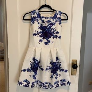 Blue floral dress